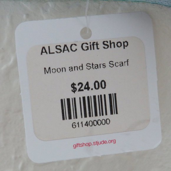 St.‎ Jude's Children's Research Hospital* Moon and Stars Scarf~ NWT - Picture 3 of 6